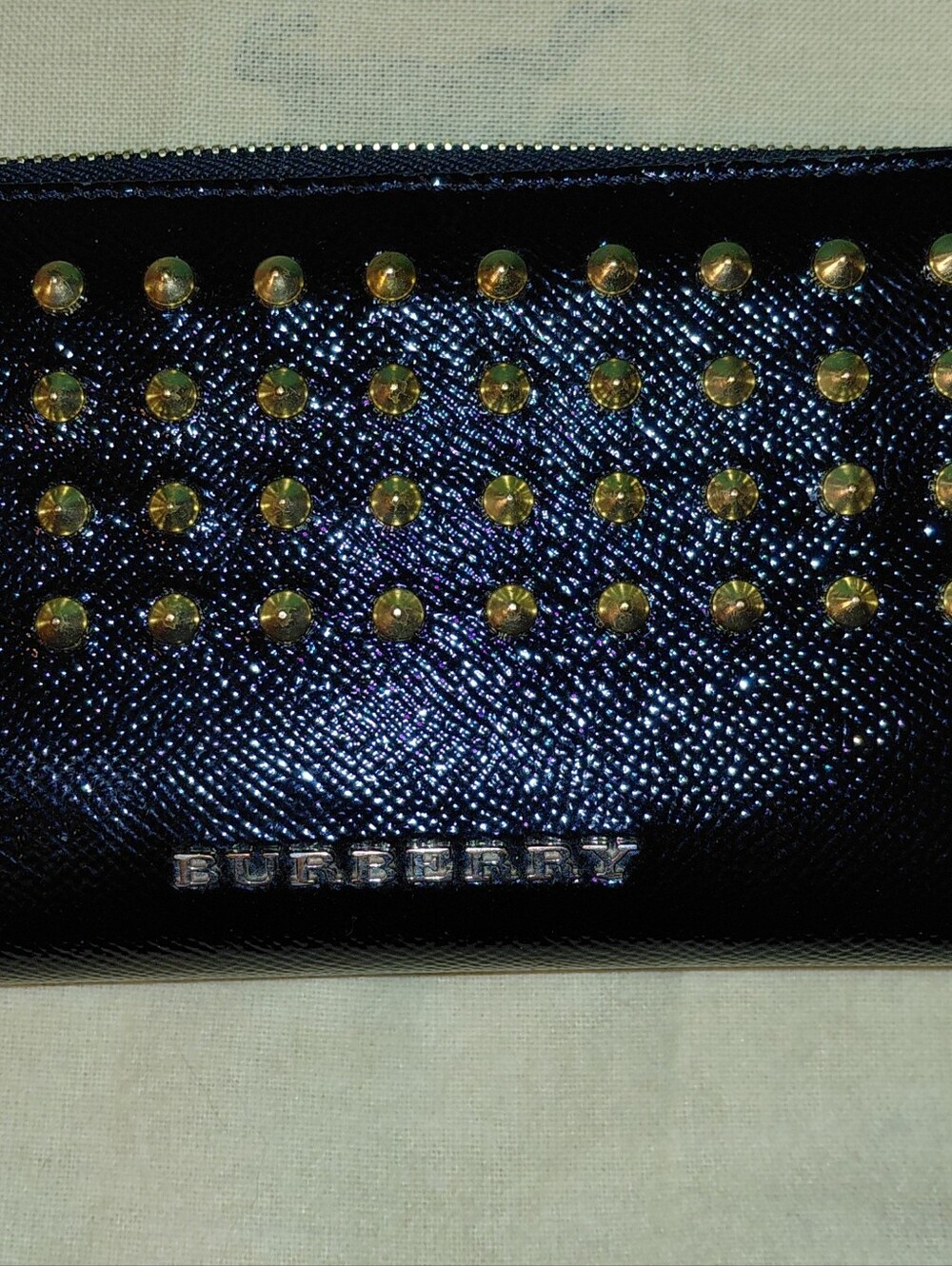 Burberry Black Studded Leather Wallet